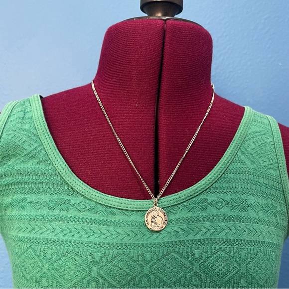 Jeweled Cross Stamped Sterling St Gerard Pray For Us Necklace - Picture 8 of 14